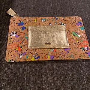 Elaine Turner Oak and Fabric Laser Cut Decoration Clutch